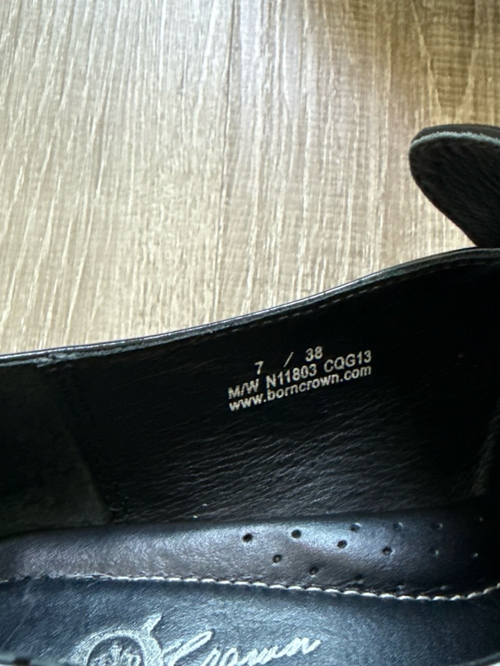 Vintage Born Crown Black Patent Leather Penny Loafer With Block Heel Size 7 - Picture 4 of 11